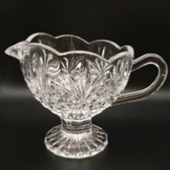 Large Creamer Shannon Leaded Crystal Pitcher Vintage Kitchen - Picture 1 of 7